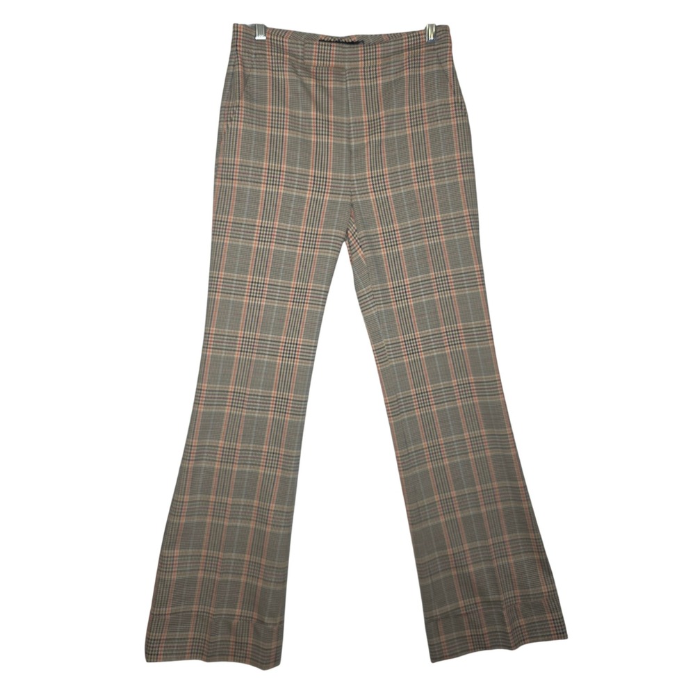 Lauren Ralph Lauren Black Label Plaid Flare Pants W's 2P OrangeBrownPlaids Work
